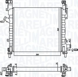 Magneti Marelli 350213924000 - Радиатор, охлаждение двигателя abcparts.ee