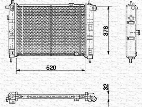 Magneti Marelli 350213583000 - Радиатор, охлаждение двигателя abcparts.ee