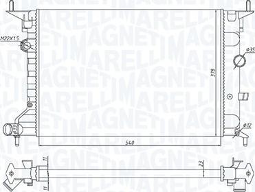 Magneti Marelli 350213194800 - Радиатор, охлаждение двигателя abcparts.ee