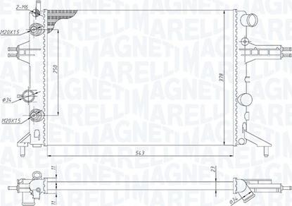 Magneti Marelli 350213192800 - Радиатор, охлаждение двигателя abcparts.ee