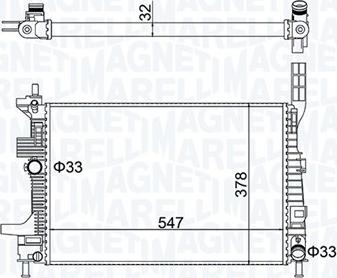 Magneti Marelli 350213159700 - Радиатор, охлаждение двигателя abcparts.ee