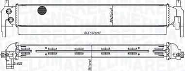 Magneti Marelli 350213166800 - Радиатор, охлаждение двигателя abcparts.ee