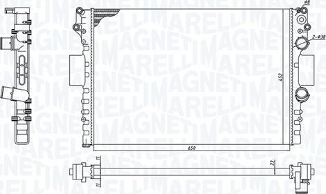Magneti Marelli 350213184100 - Радиатор, охлаждение двигателя abcparts.ee