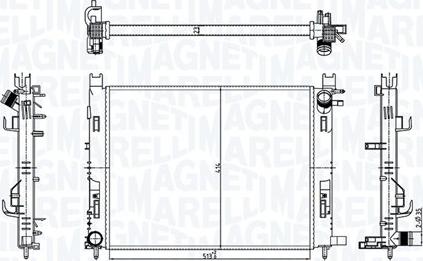 Magneti Marelli 350213182100 - Радиатор, охлаждение двигателя abcparts.ee