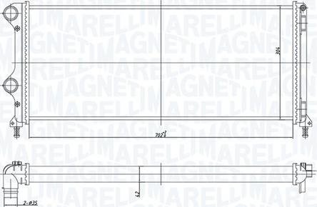 Magneti Marelli 350213187200 - Радиатор, охлаждение двигателя abcparts.ee
