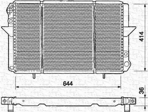 Magneti Marelli 350213360000 - Радиатор, охлаждение двигателя abcparts.ee
