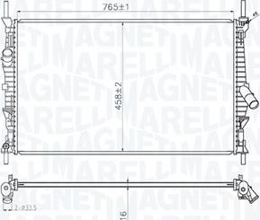 Magneti Marelli 350213222100 - Радиатор, охлаждение двигателя abcparts.ee