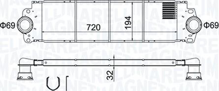 Magneti Marelli 351319204200 - Интеркулер, теплообменник турбины abcparts.ee