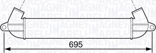 Magneti Marelli 351319203440 - Интеркулер, теплообменник турбины abcparts.ee