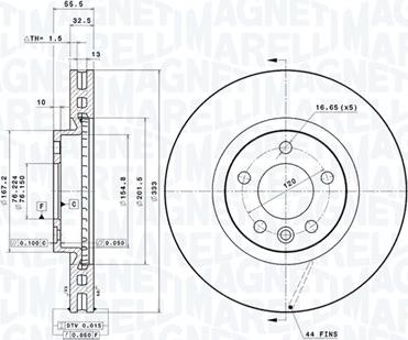 Magneti Marelli 360406056301 - Тормозной диск abcparts.ee