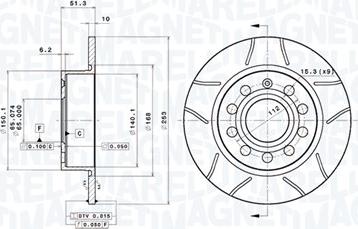 Magneti Marelli 360406050705 - Тормозной диск abcparts.ee