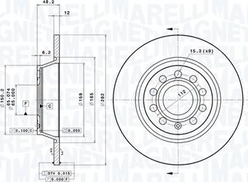 Magneti Marelli 360406060801 - Тормозной диск abcparts.ee