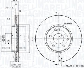 Magneti Marelli 360406006801 - Тормозной диск abcparts.ee