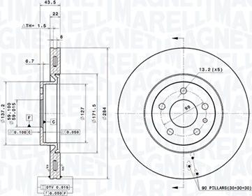 Magneti Marelli 360406000301 - Тормозной диск abcparts.ee