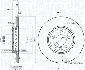 Magneti Marelli 360406014601 - Тормозной диск abcparts.ee