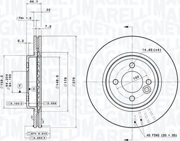 Magneti Marelli 360406017401 - Тормозной диск abcparts.ee
