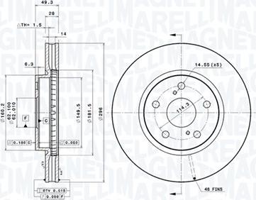 Magneti Marelli 360406089501 - Тормозной диск abcparts.ee