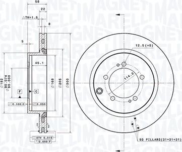 Magneti Marelli 360406199401 - Тормозной диск abcparts.ee