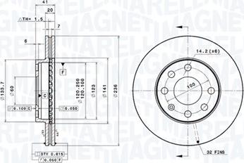 Magneti Marelli 360406198900 - Тормозной диск abcparts.ee