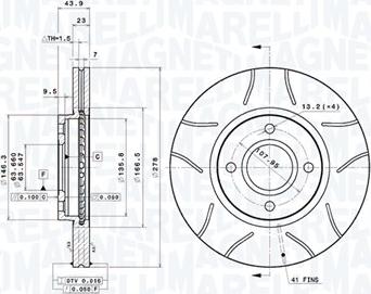 Magneti Marelli 360406198005 - Тормозной диск abcparts.ee