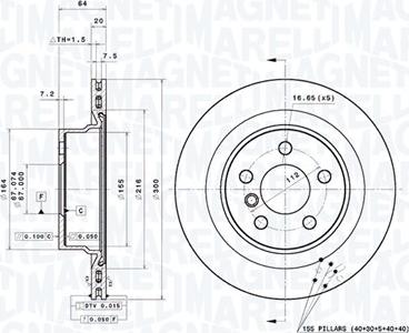 Magneti Marelli 360406192301 - Тормозной диск abcparts.ee