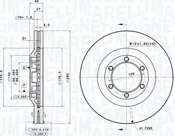 Magneti Marelli 360406186600 - Тормозной диск abcparts.ee