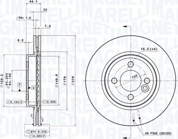 Magneti Marelli 360406120301 - Тормозной диск abcparts.ee