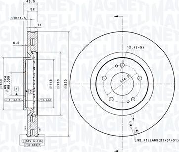 Magneti Marelli 360406206301 - Тормозной диск abcparts.ee