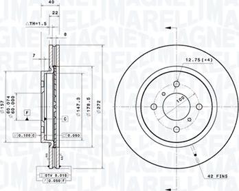Magneti Marelli 360406214201 - Тормозной диск abcparts.ee