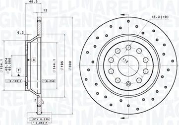 Magneti Marelli 360406213602 - Тормозной диск abcparts.ee