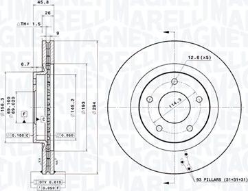 Magneti Marelli 360406213001 - Тормозной диск abcparts.ee