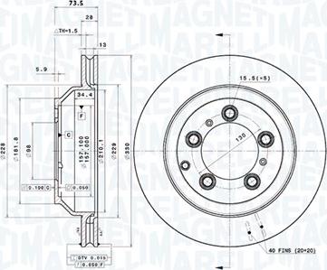 Magneti Marelli 360406220401 - Тормозной диск abcparts.ee