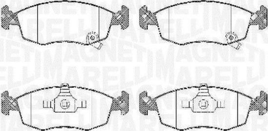 Magneti Marelli 363916060428 - Тормозные колодки, дисковые, комплект abcparts.ee