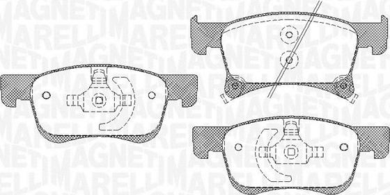 Magneti Marelli 363916060814 - Тормозные колодки, дисковые, комплект abcparts.ee
