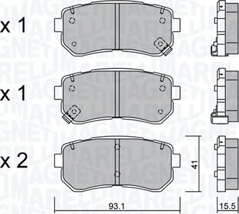 Magneti Marelli 363916060877 - Тормозные колодки, дисковые, комплект abcparts.ee