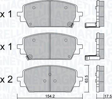 Magneti Marelli 363916061465 - Тормозные колодки, дисковые, комплект abcparts.ee