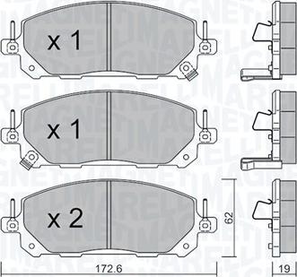 Magneti Marelli 363916061475 - Тормозные колодки, дисковые, комплект abcparts.ee
