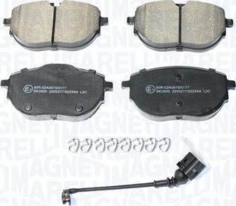 Magneti Marelli 363916061322 - Тормозные колодки, дисковые, комплект abcparts.ee