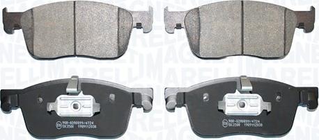 Magneti Marelli 363916061201 - Тормозные колодки, дисковые, комплект abcparts.ee