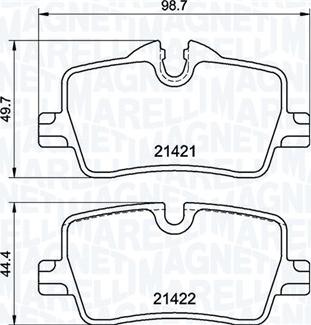 Magneti Marelli 363700406113 - Тормозные колодки, дисковые, комплект abcparts.ee