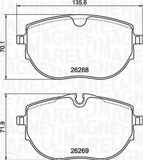 Magneti Marelli 363700485187 - Тормозные колодки, дисковые, комплект abcparts.ee