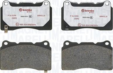 Magneti Marelli 363700554039 - Тормозные колодки, дисковые, комплект abcparts.ee