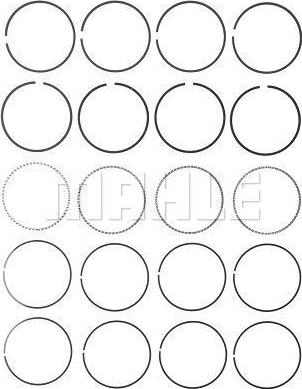 MAHLE 41874CP - Комплект поршневых колец abcparts.ee