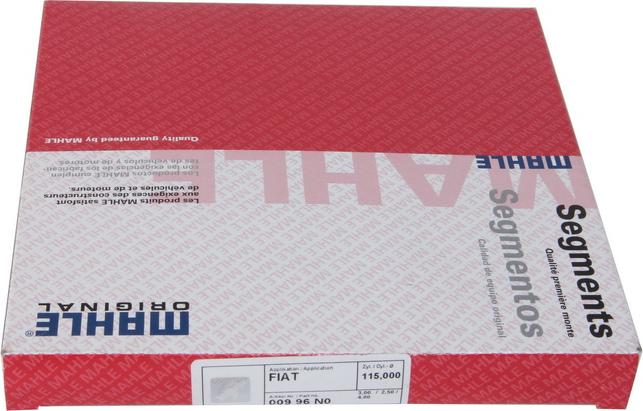MAHLE 009 96 N0 - Комплект поршневых колец abcparts.ee