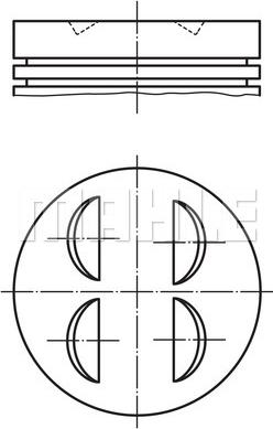 MAHLE 014 77 00 - Поршень abcparts.ee