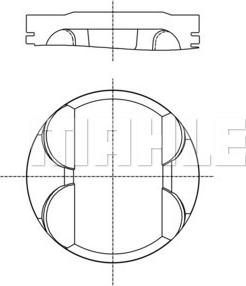 MAHLE 082 PI 00100 000 - Поршень abcparts.ee