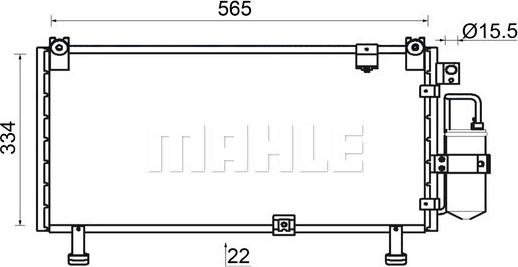 MAHLE AC 946 000S - Конденсатор кондиционера abcparts.ee