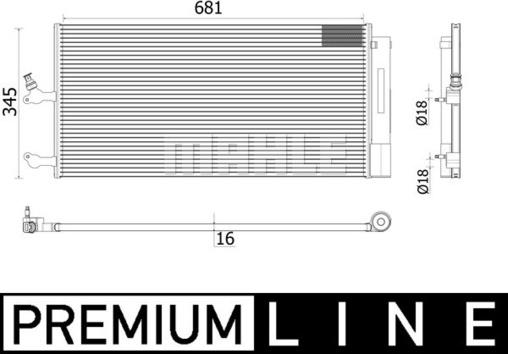 MAHLE AC 942 000P - Конденсатор кондиционера abcparts.ee