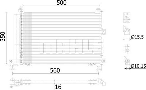 MAHLE AC 905 000S - Конденсатор кондиционера abcparts.ee