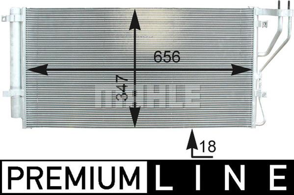 MAHLE AC 437 000P - Конденсатор кондиционера abcparts.ee
